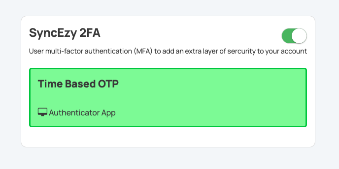 Syncezy 2FA