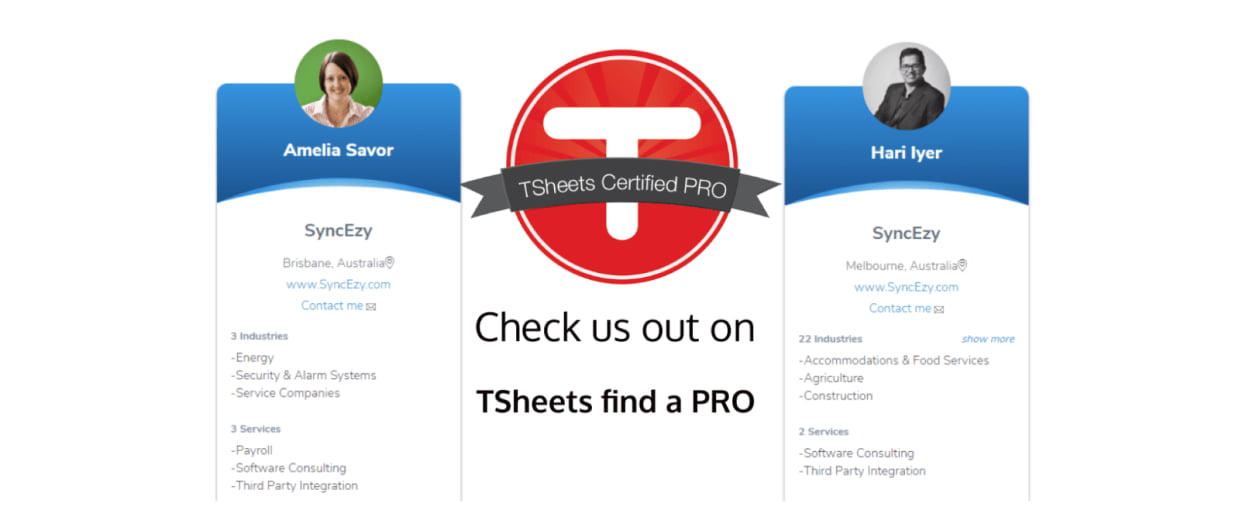 SyncEzy now listed as Pro Advisor on TSheets