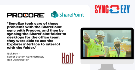 Procore SharePoint Holt Construction testimonial