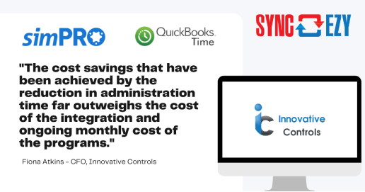 simPRO Quickbooks Time Innovative Controls testimonial 1