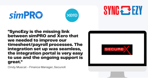 simPRO Xero Payroll SecureX testimonial 6
