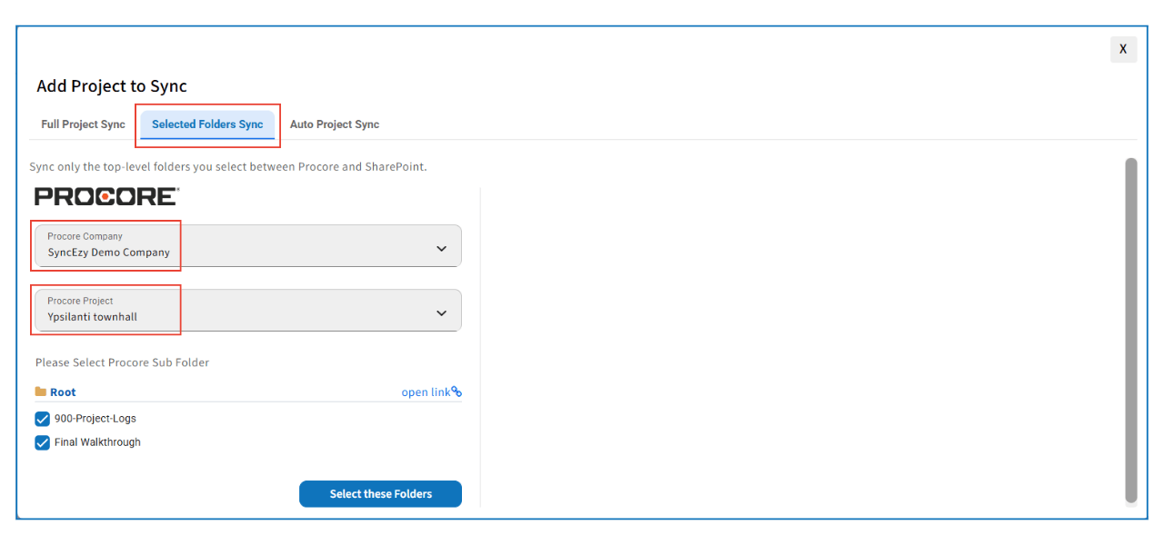 How to Set It Up a Selected Folder Sync from Procore to SharePoint (Two ...