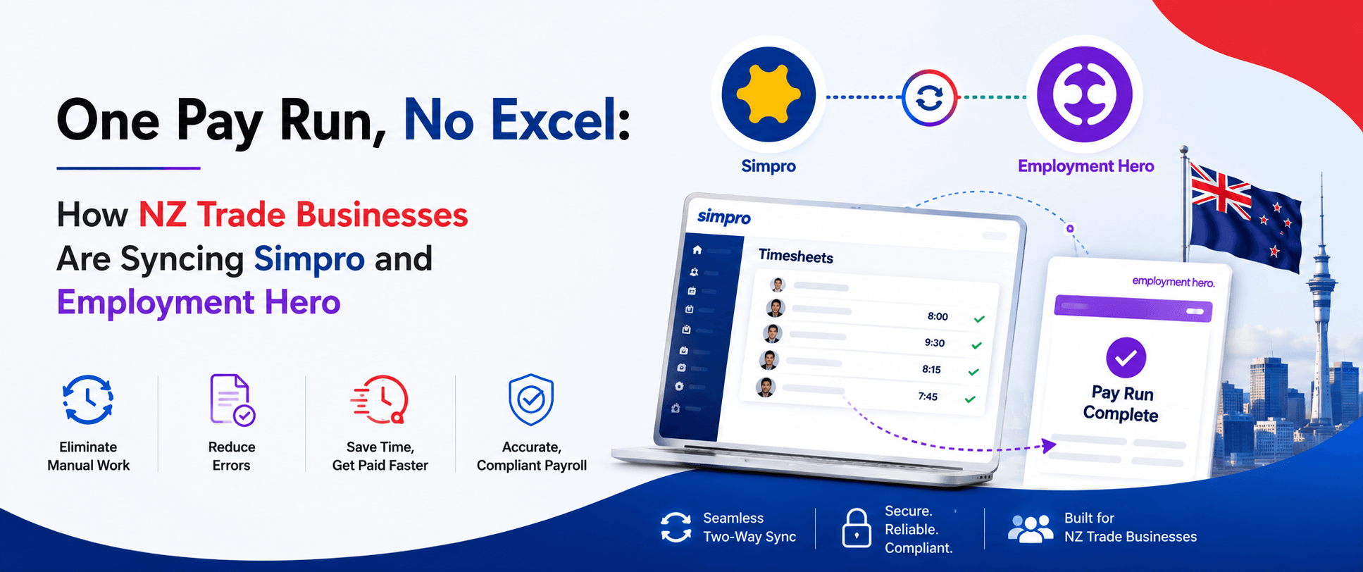 One Pay Run, No Excel: How NZ Trade Businesses Are Syncing Simpro and Employment Hero